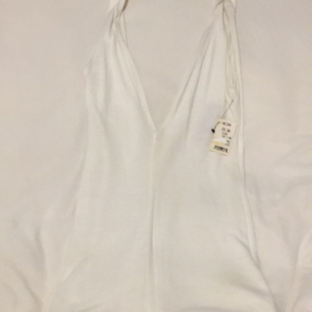 Low cut white tank top